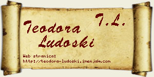 Teodora Ludoški vizit kartica